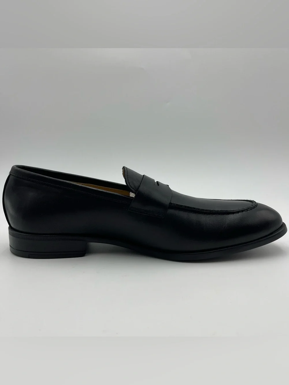 Bruno Magli Men SZ 11 Black Leather Ricci Penny Loafer Shoes -MSRP $395